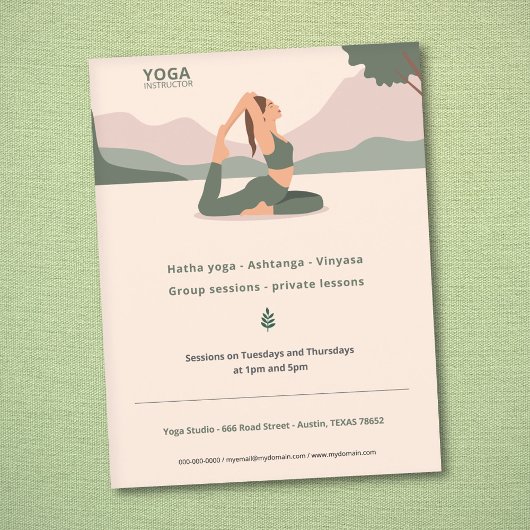 Yoga instructeur flyer