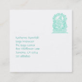 Yoga Instructeur Ganesh Zitfiguur Vierkante Visitekaartje (Achterkant)