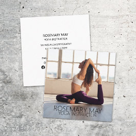 Yoga Instructeur Gezondheid Fitness Personal Train Vierkante Visitekaartje
