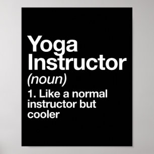Yoga Instructeur Grappige Definitie Gym Trainer Co Poster