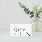 Yoga-instructeur handgeschreven script legant visitekaartje (Staand voorkant)