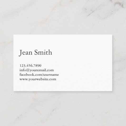 Yoga-instructeur handgeschreven script legant visitekaartje (Achterkant)