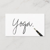 Yoga-instructeur handgeschreven script legant visitekaartje (Voorkant)
