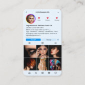 Yoga Instructeur Instagram Lichtblauw Modern Visitekaartje (Voorkant)