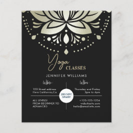 Yoga Instructeur Klassen Gouden Lotus Mandala Zwar Flyer