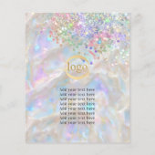 Yoga Instructeur Klassen Logo Marmered Opal Flyer (Achterkant)