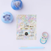 Yoga Instructeur Klassen Logo Marmered Opal Flyer (Enkel)