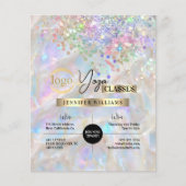 Yoga Instructeur Klassen Logo Marmered Opal Flyer (Voorkant)