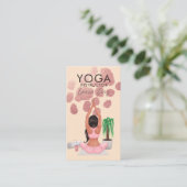 Yoga-instructeur Klassen Roze Roze Nep-Folie B Visitekaartje (Staand voorkant)