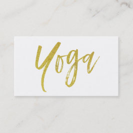 *~* Yoga instructeur leraar Gold White Modern Visitekaartje