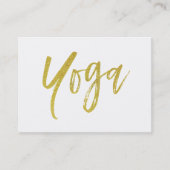 ** Yoga instructeur leraar Modern Gold White Visitekaartje (Voorkant)