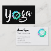 ** Yoga instructeur leraar OM Aum Lotus Mandala Visitekaartje (Voorkant / Achterkant)