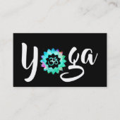 ** Yoga instructeur leraar OM Aum Lotus Mandala Visitekaartje (Voorkant)