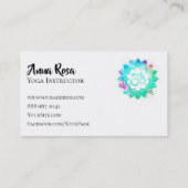 ** Yoga instructeur leraar OM Aum Lotus Mandala Visitekaartje (Achterkant)