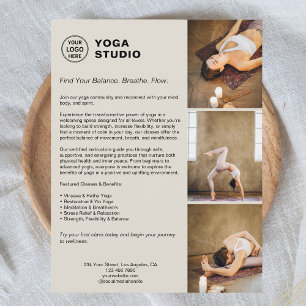 Yoga Instructeur Leraar Promotie Bedrijf Flyer