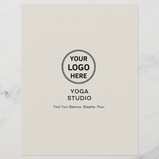 Yoga Instructeur Leraar Promotie Bedrijf Flyer (Achterkant)