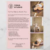 Yoga Instructeur Leraar Promotie Roze Zaken Flyer (Voorkant)