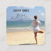 Yoga Instructeur Logo Influencer Social Media Vierkante Visitekaartje (Voorkant)