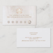 Yoga Instructeur Lotus Klantenloyaliteit 6 Punch Klantenkaartje (Voorkant / Achterkant)