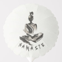 Yoga Instructeur Lotus Meditatie Pose Brushstrokes