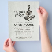 Yoga Instructeur Lotus Meditatie Pose Brushstrokes Flyer (Hand)