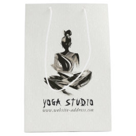 Yoga Instructeur Lotus Meditatie Pose Brushstrokes Medium Cadeauzakje
