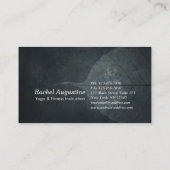 Yoga Instructeur Lotus Meditatie Pose Brushstrokes Visitekaartje (Achterkant)