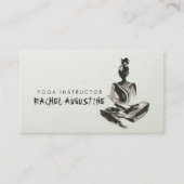 Yoga Instructeur Lotus Meditatie Pose Brushstrokes Visitekaartje (Voorkant)