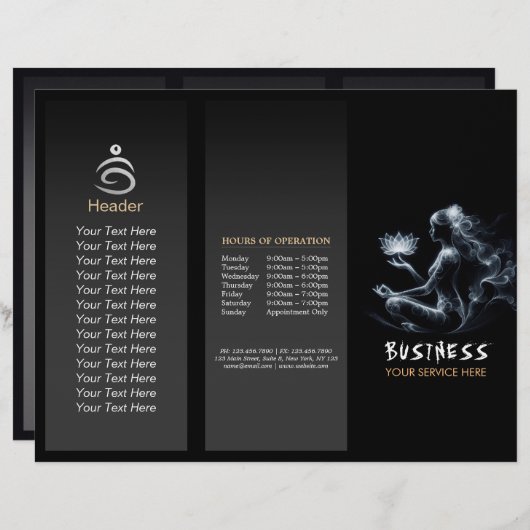 Yoga Instructeur Lotus Meditatie Pose Gloeiende Mi (Voorkant / Achterkant)