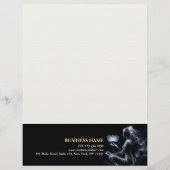 Yoga Instructeur Lotus Meditatie Pose Gloeiende Mi Briefhoofd (Voorkant)