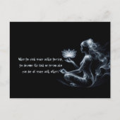 Yoga Instructeur Lotus Meditatie Pose Gloeiende Mi Briefkaart (Voorkant)