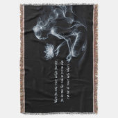 Yoga Instructeur Lotus Meditatie Pose Gloeiende Mi Deken (Voorkant Verticaal)