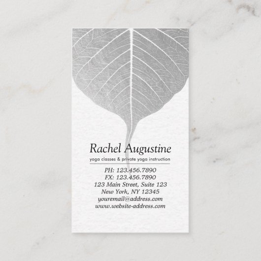 Yoga Instructeur Lotus Meditatie Pose Gloeiende Mi Klantenkaartje (Achterkant)