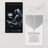 Yoga Instructeur Lotus Meditatie Pose Gloeiende Mi Klantenkaartje (Voorkant / Achterkant)