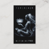 Yoga Instructeur Lotus Meditatie Pose Gloeiende Mi Klantenkaartje (Voorkant)