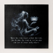 Yoga Instructeur Lotus Meditatie Pose Gloeiende Mi Legpuzzel (Verticaal)