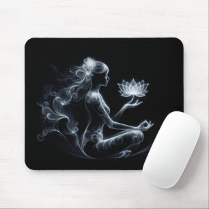 Yoga Instructeur Lotus Meditatie Pose Gloeiende Mi Muismat
