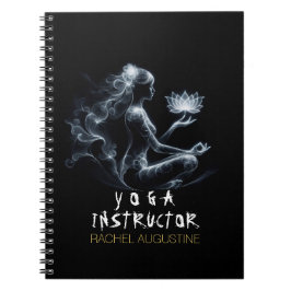 Yoga Instructeur Lotus Meditatie Pose Gloeiende Mi Notitieboek