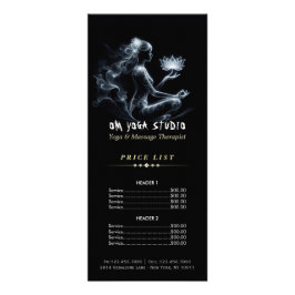 Yoga Instructeur Lotus Meditatie Pose Gloeiende Mi Reclamekaart