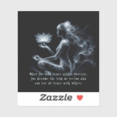 Yoga Instructeur Lotus Meditatie Pose Gloeiende Mi Sticker (Vel)