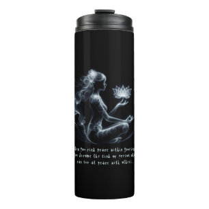 Yoga Instructeur Lotus Meditatie Pose Gloeiende Mi Thermosbeker