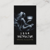 Yoga Instructeur Lotus Meditatie Pose Gloeiende Mi Visitekaartje (Voorkant)