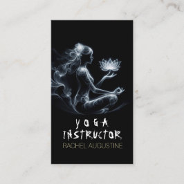 Yoga Instructeur Lotus Meditatie Pose Gloeiende Mi Visitekaartje
