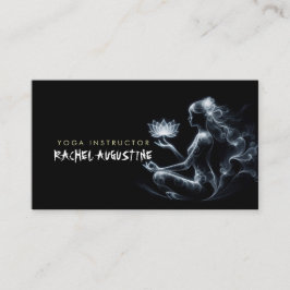 Yoga Instructeur Lotus Meditatie Pose Gloeiende Mi Visitekaartje