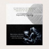 Yoga Instructeur Lotus Meditatie Pose Gloeiende Mi Visitekaartje (Buitenkant ongevouwen)