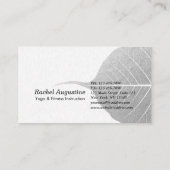 Yoga Instructeur Lotus Meditatie Pose Gloeiende Mi Visitekaartje (Achterkant)