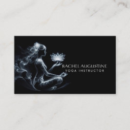 Yoga Instructeur Lotus Meditatie Pose Gloeiende Mi Visitekaartje