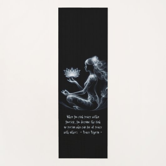 Yoga Instructeur Lotus Meditatie Pose Gloeiende Mi Yogamat (Voorkant)