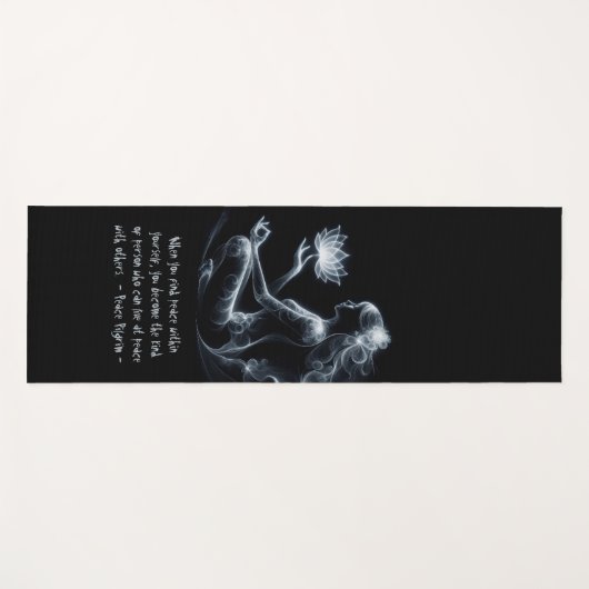 Yoga Instructeur Lotus Meditatie Pose Gloeiende Mi Yogamat (Voorkant (horizontaal))