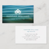 Yoga Instructeur Lotus Ocean Waves Visitekaartje (Voorkant / Achterkant)